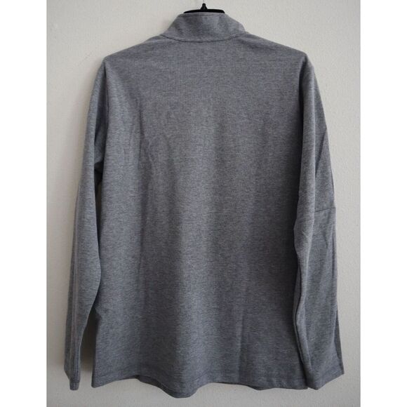 adidas ADK4427S21 Men's Sz XL Heather Gray 1/4 Zip Long Sleeve Knit Pullover Top - Picture 2 of 13